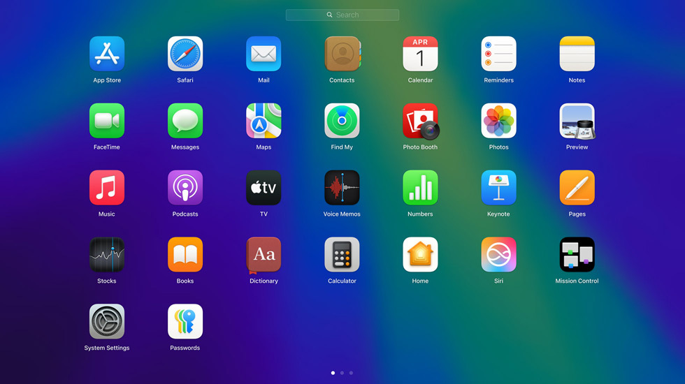 Plusieurs icônes d’apps apparaissent à l’écran dans une grille.