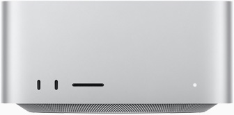 Vista frontal del Mac Studio.