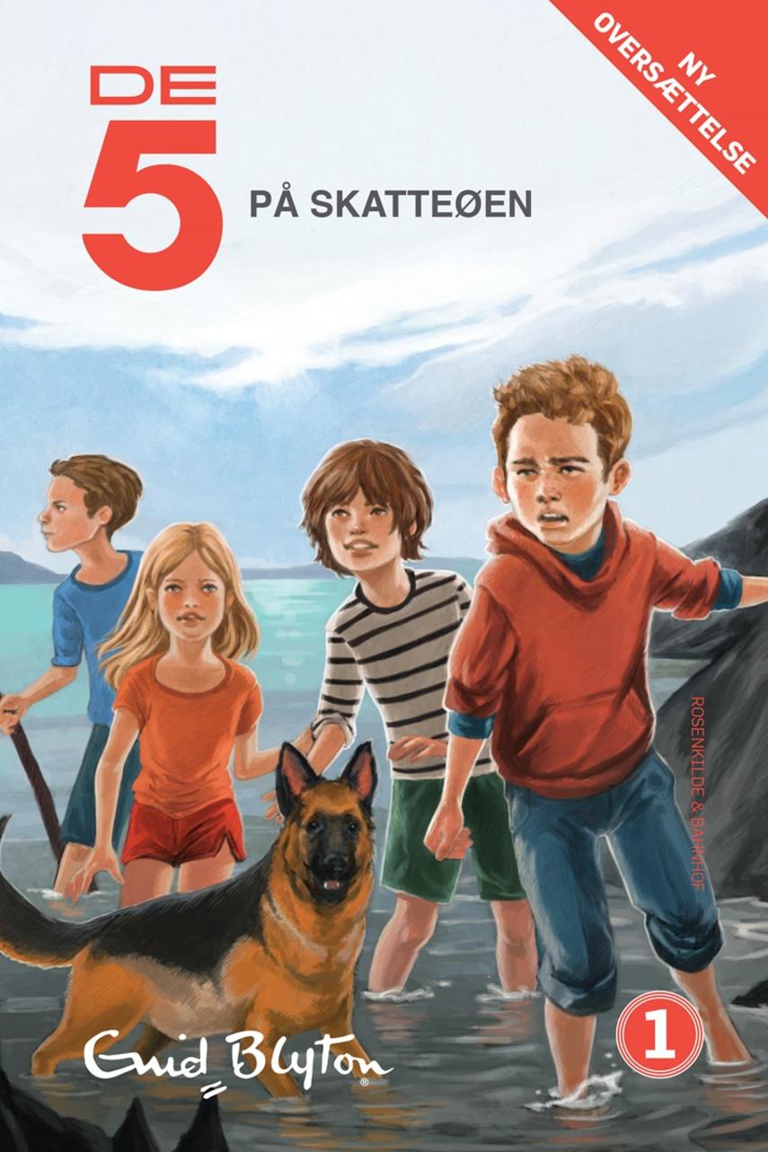 dänisches Buchcover: "De fem på skatteøen"