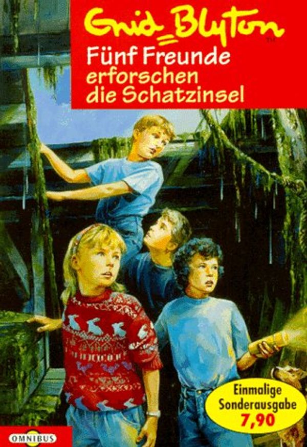 deutsches Buchcover: "Fünf Freunde erforschen die Schatzinsel"