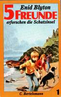 deutsches Buchcover: "Fünf Freunde erforschen die Schatzinsel"