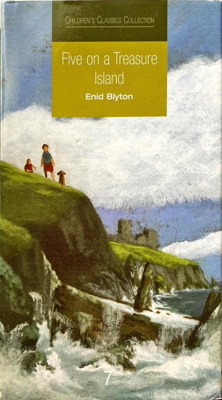 englisches Buchcover: "Five on a treasure island"