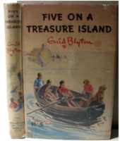 englisches Buchcover: "Five on a treasure island"