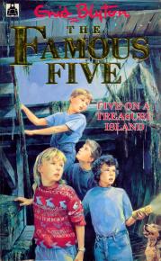 englisches Buchcover: "Five on a treasure island"