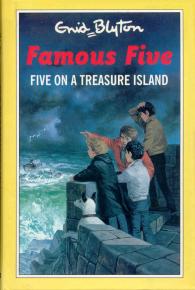 englisches Buchcover: "Five on a treasure island"