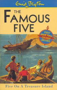 englisches Buchcover: "Five on a treasure island"