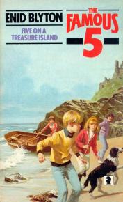 englisches Buchcover: "Five on a treasure island"