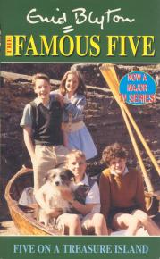 englisches Buchcover: "Five on a treasure island"