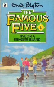 englisches Buchcover: "Five on a treasure island"
