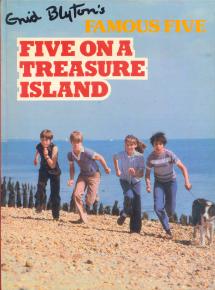 englisches Buchcover: "Five on a treasure island"