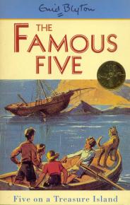 englisches Buchcover: "Five on a treasure island"