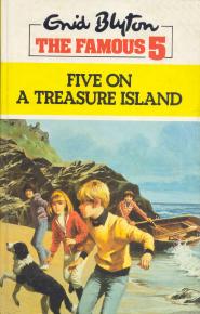 englisches Buchcover: "Five on a treasure island"