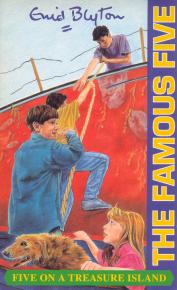 englisches Buchcover: "Five on a treasure island"