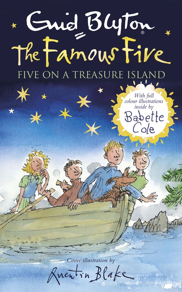 englisches Buchcover: "Five on a treasure island"