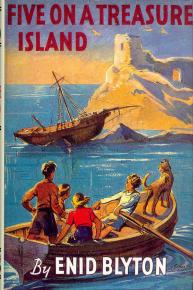 englisches Buchcover: "Five on a treasure island"