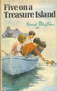 englisches Buchcover: "Five on a treasure island"