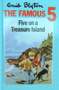 englisches Buchcover: "Five on a treasure island"