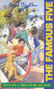 englisches Buchcover: "Five on a treasure island"