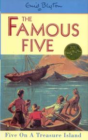 englisches Buchcover: "Five on a treasure island"