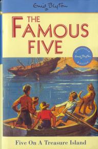 englisches Buchcover: "Five on a treasure island"