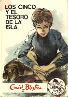 spanisches Buchcover: "Los Cinco y el tesoro de la isla"