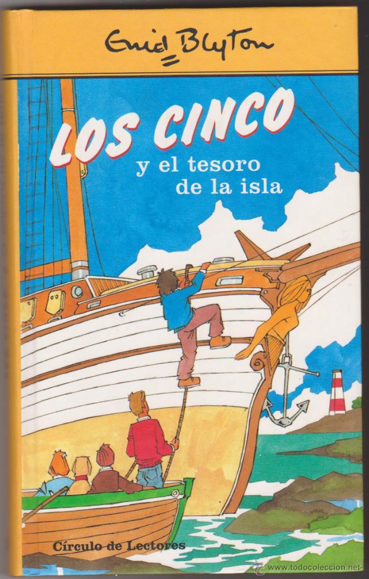 spanisches Buchcover: "Los Cinco y el tesoro de la isla"
