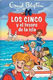 spanisches Buchcover: "Los Cinco y el tesoro de la isla"