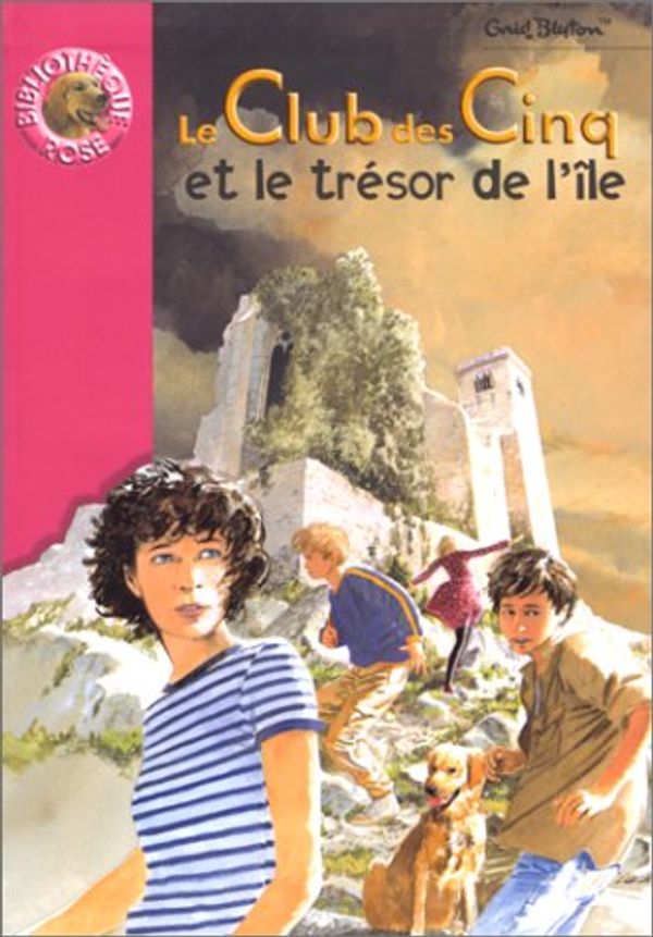 französisches Buchcover: "Le Club des Cinq et le trésor de l´ile"