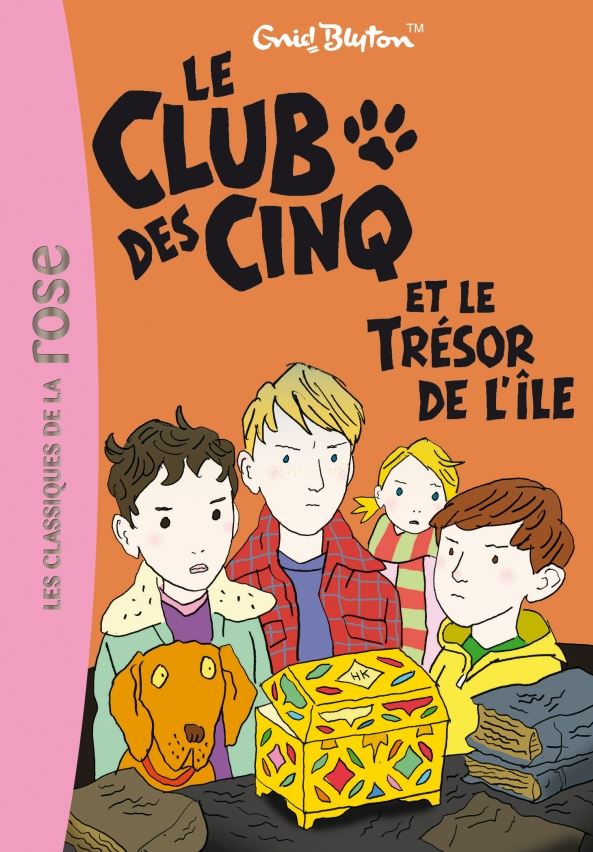 französisches Buchcover: "Le Club des Cinq et le trésor de l´ile"