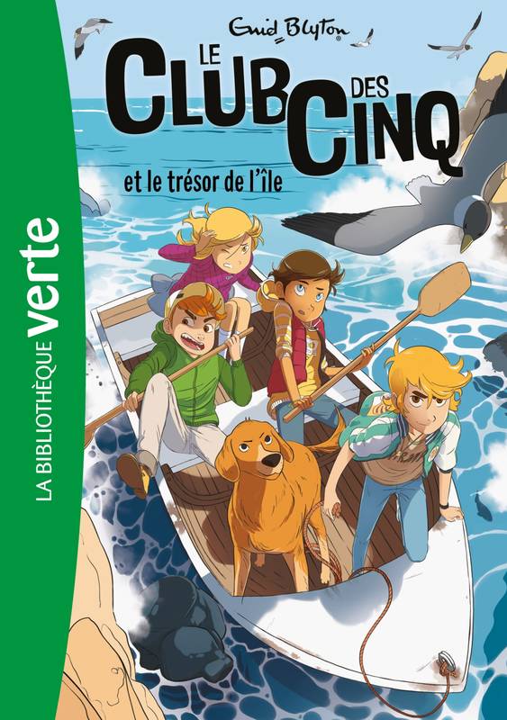 französisches Buchcover: "Le Club des Cinq et le trésor de l´ile"
