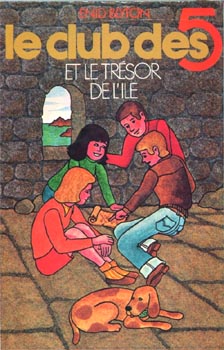 französisches Buchcover: "Le Club des Cinq et le trésor de l´ile"