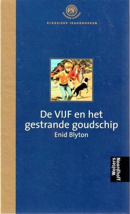 niederländisches Buchcover: "De Vijf en het gestrande goudschip"