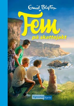 norwegisches Buchcover: "Fem på skattejakt"