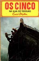 portugiesisches Buchcover: "Os Cinco na Ilha do Tesouro"