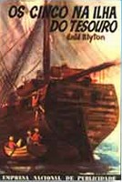 portugiesisches Buchcover: "Os Cinco na Ilha do Tesouro"