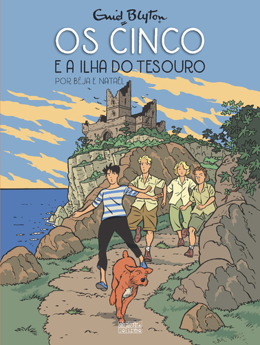 portugiesisches Buchcover: "Os Cinco na Ilha do Tesouro"