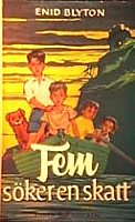 schwedisches Buchcover: "Fem söker en skatt"