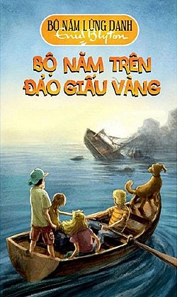 vietnamesisches Buchcover: "Bộ Năm trên Đảo giấu vàng"