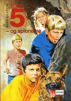 dänisches Buchcover: "De fem og Spionerne"