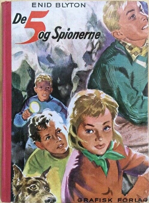 dänisches Buchcover: "De fem og Spionerne"