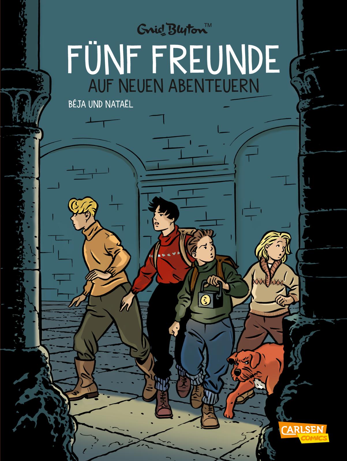deutsches Buchcover: "Fünf Freunde auf neuen Abenteuern"