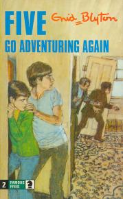 englisches Buchcover: "Five go adventuring again"