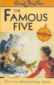 englisches Buchcover: "Five go adventuring again"