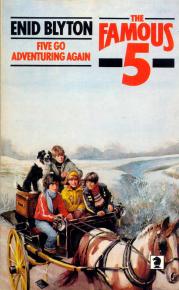 englisches Buchcover: "Five go adventuring again"