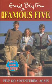 englisches Buchcover: "Five go adventuring again"