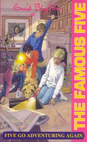 englisches Buchcover: "Five go adventuring again"