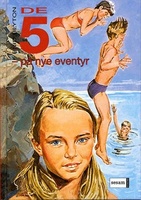 dänisches Buchcover: "De fem på nye eventyr / De 5 stikker af"