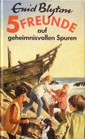 deutsches Buchcover: "Fünf Freunde auf geheimnisvollen Spuren"