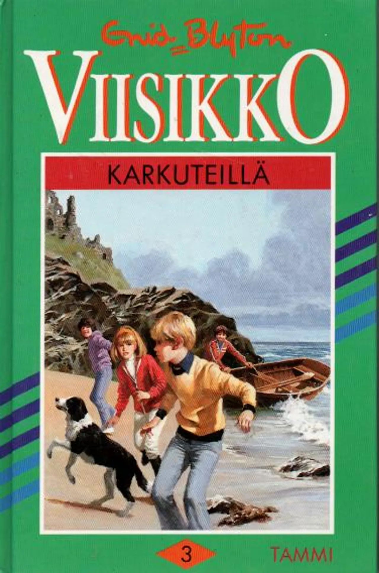 finnisches Buchcover: "Viisikko karkuteillä"