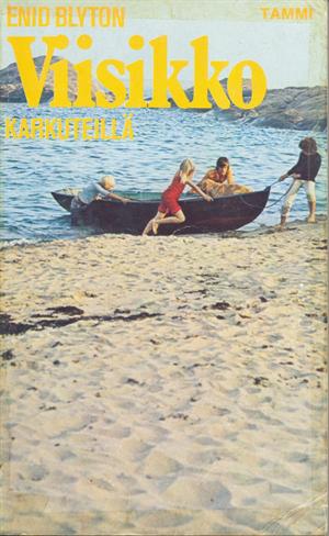 finnisches Buchcover: "Viisikko karkuteillä"